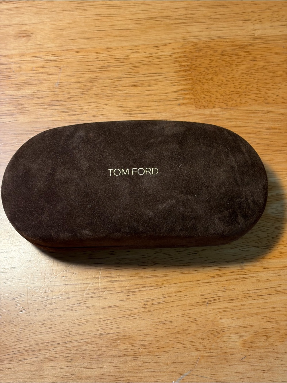 Tom Ford Velvet Chocolate Brown Magnetic Hard Clamshell Sunglass Case